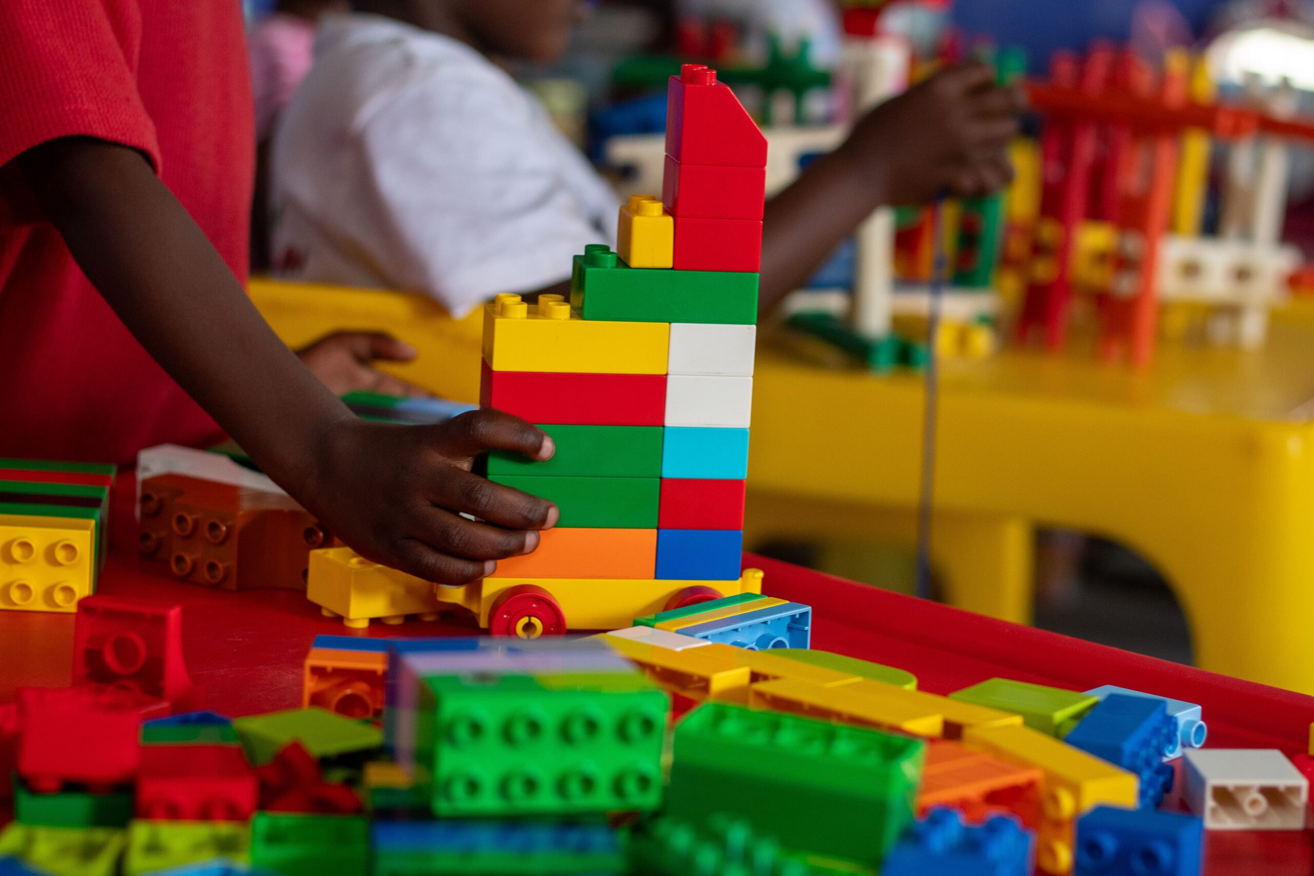 Thusanang pre-school – Playing with the kids at the ECD