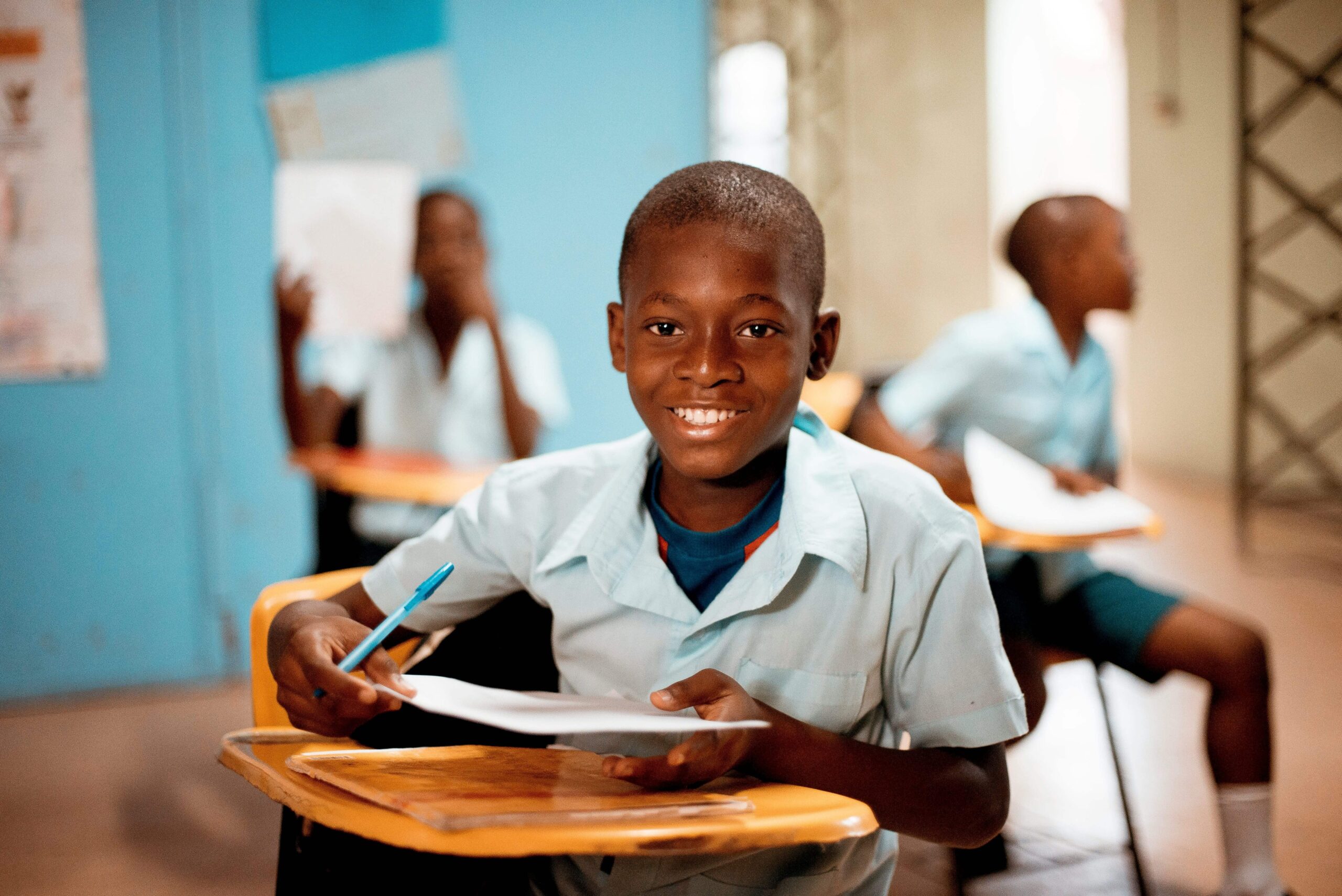 Young kid in school